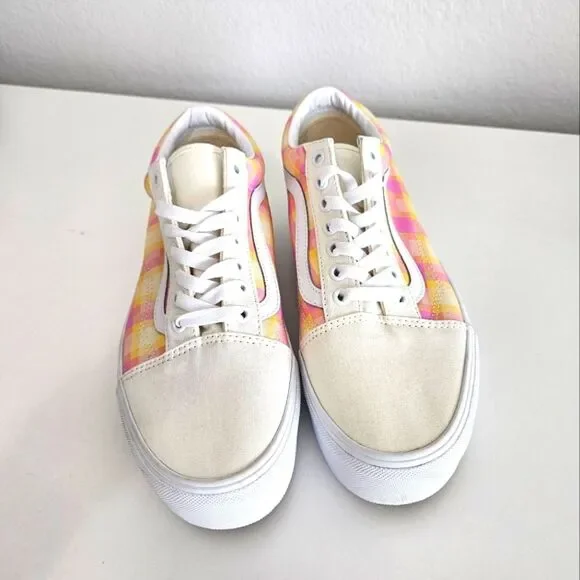 NWOT Vans | Stackform Pastel Picnic Plaid Platform Sneaker Shoes, Womens 10 - Picture 5 of 8